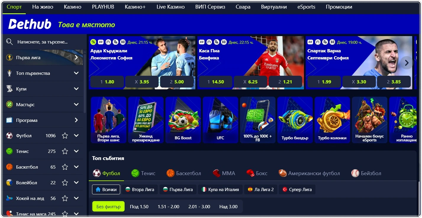 bethub sportni zalagania